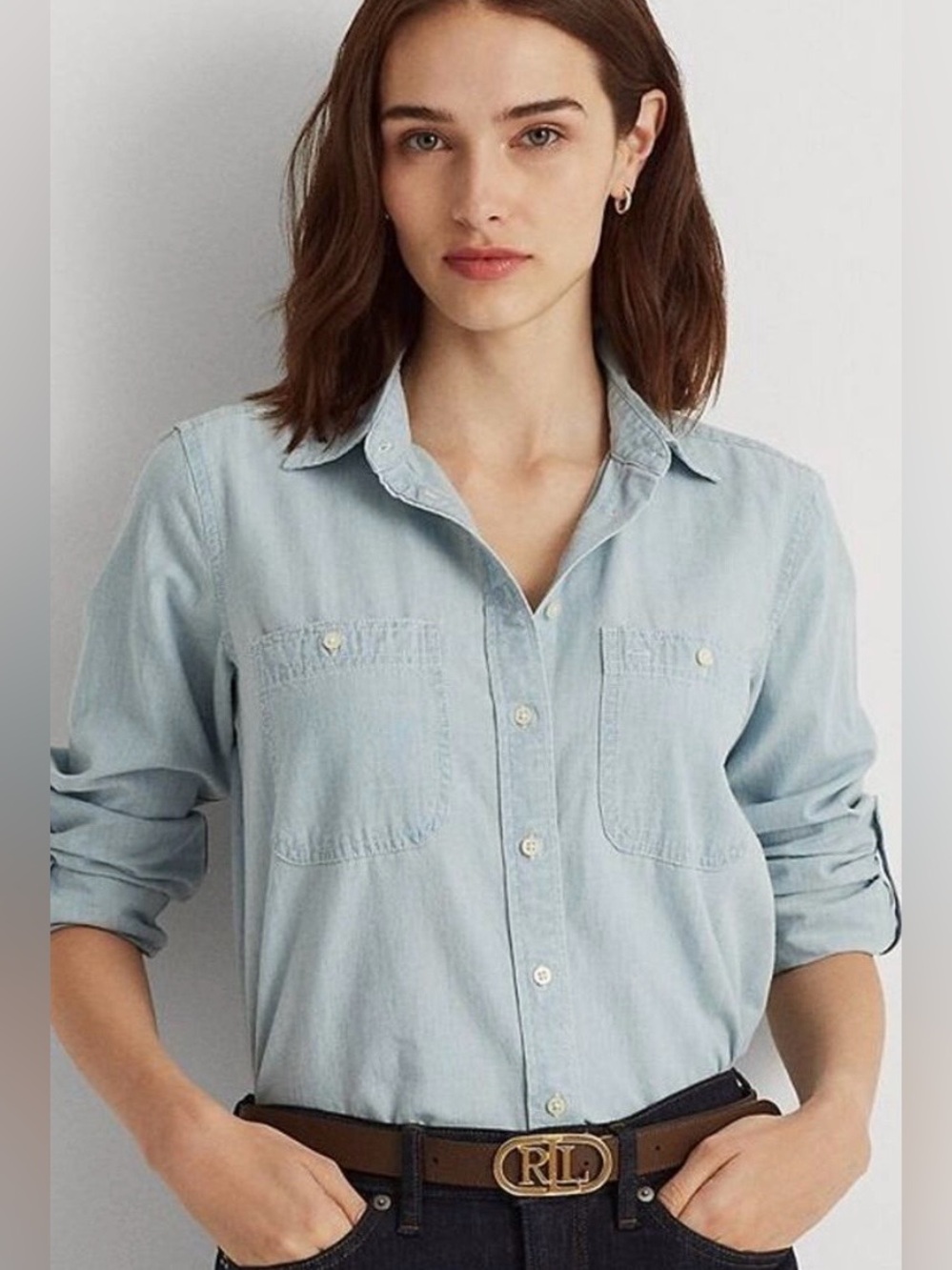 Lauren RL light blue chambray shirt